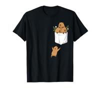 Joli Dessin Animalier Kawaii de Poche Capybara T-Shirt