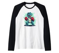 Joli dinosaure de sport avec gants de boxe pour enfants Manche Raglan