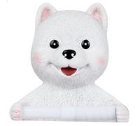 Joli Distributeur Papier Toilette en Forme d'ours, Décoration Murale d'animaux De Dessin Animé, Porte Papier Toilette Toilette en Résine Durable, Pas De Coup De Poing(White Color)