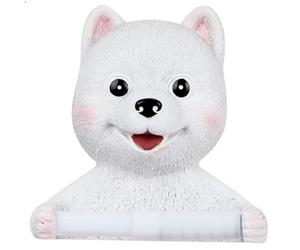 Joli Distributeur Papier Toilette en Forme d'ours, Décoration Murale d'animaux De Dessin Animé, Porte Papier Toilette Toilette en Résine Durable, Pas De Coup De Poing(White Color)