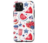 Joli drapeau américain patricien rouge, blanc et bleu aquarelle Coque pour iPhone 11 Pro