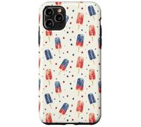 Joli drapeau américain patricien rouge, blanc et bleu aquarelle Coque pour iPhone 11 Pro Max