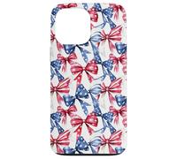 Joli drapeau américain patricien rouge, blanc et bleu aquarelle Coque pour iPhone 13 Pro Max