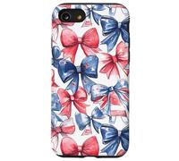 Joli drapeau américain patricien rouge, blanc et bleu aquarelle Coque pour iPhone SE (2020) / 7 / 8