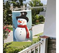 Joli drapeau bonhomme de neige 61 x 91 cm pour extérieur et intérieur, printemps, été, automne, hiver, drapeaux de jardin avec œillets verticaux, double face, drapeaux de vacances pour décorations de