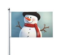 Joli drapeau bonhomme de neige de 0,9 x 1,5 m, pour extérieur, intérieur, printemps, été, automne, hiver, drapeau de jardin avec œillets, drapeau de vacances double face pour décorations de cour