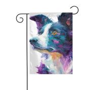 Joli drapeau coloré Border Collie de jardin 30 x 45 cm vertical double face ferme vacances décorations extérieures drapeau de cour