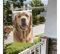 Joli drapeau de chien 61 x 91 cm pour extérieur et intérieur, printemps, été, automne, hiver, drapeaux de jardin avec œillets verticaux double face, bannière pour décorations de cour