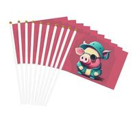 Joli drapeau de facilitation imprimé cochon léger pour défilé, décoration d'intérieur, événements, utilisation polyvalente