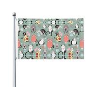 Joli drapeau de jardin à motif de chats (1) Drapeau de jardin double face, drapeau décoratif pour fêtes, porches, etc.