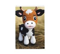Joli drapeau de jardin avec motif de petite vache - 61 x 90 cm - Double face - Ne se décolore pas - Toile de fond pour photo - Bannière pour cour, porche, pelouse, décoration extérieure