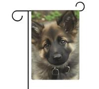 Joli drapeau de jardin berger allemand double face 30,5 x 45,7 cm, drapeau vertical en lin, drapeaux de maison durables pour fêtes de vacances décoratives en plein air