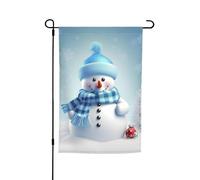 Joli drapeau de jardin bonhomme de neige 30,5 x 45,7 cm pour printemps, été, automne, hiver, drapeaux saisonniers double face, bannière d'extérieur et d'intérieur pour décoration de maison