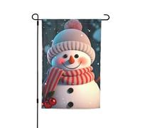 Joli drapeau de jardin bonhomme de neige 30,5 x 45,7 cm pour printemps, été, automne, hiver, drapeaux saisonniers double face, bannière d'extérieur et d'intérieur pour décoration de maison