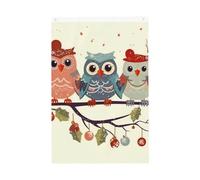 Joli drapeau de jardin de bienvenue de Noël sur une branche - 61 x 91 cm - Double face - Ne se décolore pas - Toile de fond pour photo - Bannière pour cour, porche, pelouse, décoration extérieure