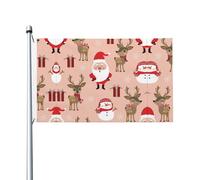 Joli drapeau de jardin double face de Noël 90 x 150 cm - Convient pour une utilisation toute l'année, décorer les porches, balcons et patios | Mât de drapeau non inclus.