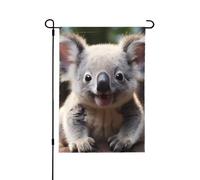 Joli drapeau de jardin double face imprimé koala - Bannière de vacances à suspendre pour décoration de cour, panneau de bienvenue 71,1 x 101,6 cm