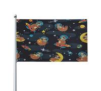 Joli drapeau de jardin imprimé bébé paresseux endormi, bannière décorative extérieure, pelouse, maison, terrasse et mur