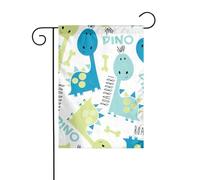 Joli drapeau de jardin imprimé dinosaure pour décoration extérieure, petit drapeau de cour saisonnier, hiver, Noël, vacances, décoration extérieure