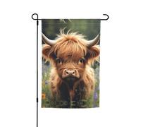 Joli drapeau de jardin imprimé vache pour toutes les occasions - Décoration extérieure pour patio