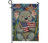 Joli drapeau de jardin koala, bannière de décoration d'intérieur colorée avec motif animal australien, drapeau double face pour décoration de pelouse en été extérieur, décoration de fête festive, 30,5