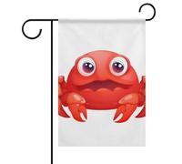 Joli drapeau de jardin motif crabe rouge printemps été 30,5 x 45,7 cm double face pour extérieur, drapeaux saisonniers et bannières pour patio, cour, terrasse, porche, jardin, terrasse, balcon