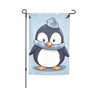 Joli drapeau de jardin pingouin 30,5 x 45,7 cm double face printemps été décoratif bannière drapeau de cour petit drapeau saisonnier vacances décoration extérieure