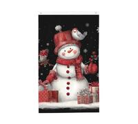 Joli drapeau de Noël bonhomme de neige 9,6 x 1,5 m flocon de neige drapeau de jardin bannière double face pour maison, cour, extérieur et intérieur