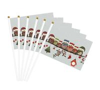 Joli drapeau de Noël léger imprimé hiboux sur une branche - Pratique - Décoration d'intérieur et d'extérieur