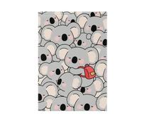 Joli drapeau de Pâques gris de dessin animé Koala décoratif pour décoration de jardin 28 x 40 cm double face