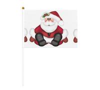 Joli drapeau de Père Noël à main pour célébration d'événements royaux pour barbecue, décoration de fête, d'événement, décorations de jardin