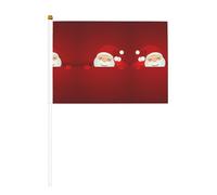 Joli drapeau de Père Noël à main pour célébration d'événements royaux pour barbecue, décoration de fête, d'événement, décorations de jardin