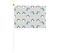 Joli drapeau de poche imprimé pingouin, compact et léger, adapté pour les défilés, les événements et le soutien des fans