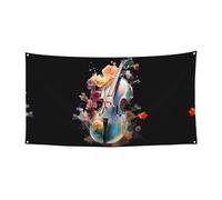 Joli drapeau décoratif à suspendre en violoncelle (surdimensionné 177,8 x 88,9 cm) pour fête de Noël, fête d'anniversaire, bannière de vacances,