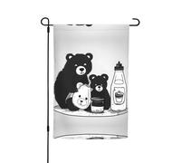 Joli drapeau décoratif de jardin imprimé bouteille de lait - Convient pour balcon, terrasse, pelouse, jardin, fête des mères, Noël, Halloween, décorations de vacances