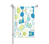 Joli drapeau dinosaure 45 x 30 cm en polyester pour décoration de jardin ou de terrasse