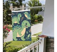 Joli drapeau dinosaure 61 x 91 cm pour extérieur et intérieur, printemps, été, automne, hiver, drapeaux de jardin avec œillets verticaux double face pour décorations de cour