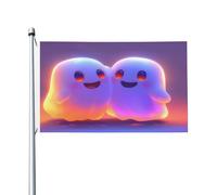 Joli drapeau double face Pok é mon 0,9 x 1,5 m - Bannière robuste d'extérieur et de jardin, parfaite pour chambre à coucher et jardin