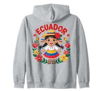 Joli Drapeau équatorien pour Fille Traditionnelle Couleurs Art pour Enfants Sweat à Capuche