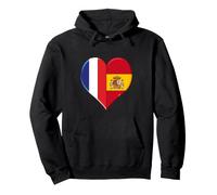 Joli Drapeau Espagne France Fierté Fan Espagnol Français Sweat à Capuche