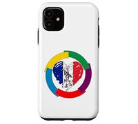 Joli Drapeau français en Forme de cœur Jour International de la Francophonie Coque pour iPhone 11
