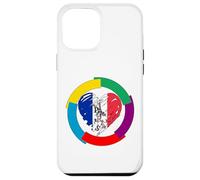 Joli Drapeau français en Forme de cœur Jour International de la Francophonie Coque pour iPhone 12 Pro Max