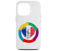 Joli Drapeau français en Forme de cœur Jour International de la Francophonie Coque pour iPhone 13 Pro