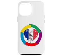 Joli Drapeau français en Forme de cœur Jour International de la Francophonie Coque pour iPhone 13 Pro Max