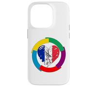 Joli Drapeau français en Forme de cœur Jour International de la Francophonie Coque pour iPhone 14 Pro