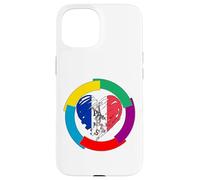 Joli Drapeau français en Forme de cœur Jour International de la Francophonie Coque pour iPhone 15
