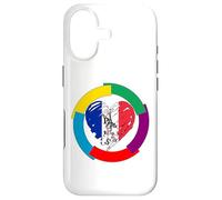 Joli Drapeau français en Forme de cœur Jour International de la Francophonie Coque pour iPhone 17