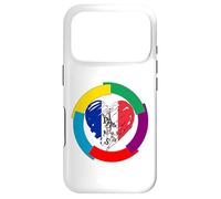Joli Drapeau français en Forme de cœur Jour International de la Francophonie Coque pour iPhone 17 Pro