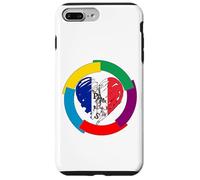 Joli Drapeau français en Forme de cœur Jour International de la Francophonie Coque pour iPhone 7 Plus/8 Plus