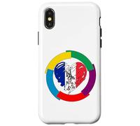 Joli Drapeau français en Forme de cœur Jour International de la Francophonie Coque pour iPhone X/XS
